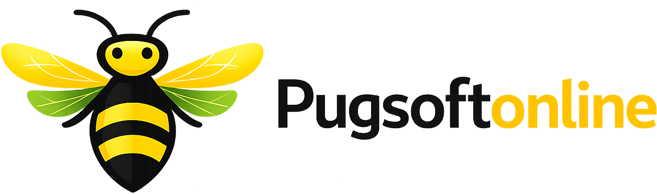 Pugsoftonline logo – WordPress website design and development services