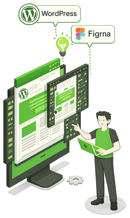 Learn WordPress and Figma to build professional websites - beginner friendly training